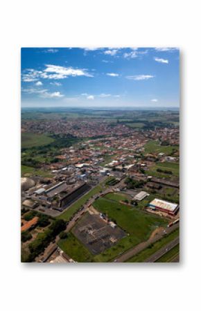 Aerial landscape city (Orlandia - Sao Paulo - Brazil). October, 2018.