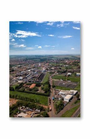 Aerial landscape city (Orlandia - Sao Paulo - Brazil). October, 2018.