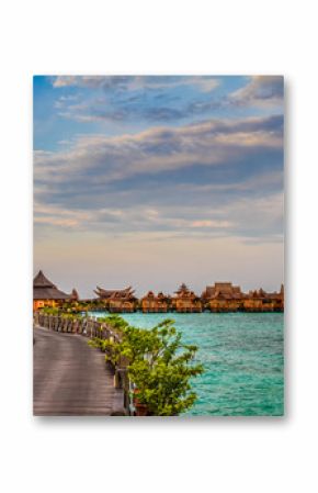 Water bungalows at Mabul Island - Borneo, Malaysia