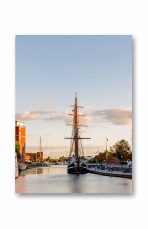 Emden am Delft  mit Abendstimmung