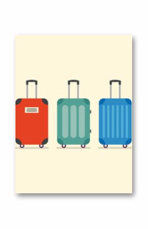 Travel luggage set for vacation and journey