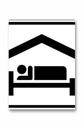 Hotel Bett Unterkunft Gasthaus Schild Zeichen Symbol