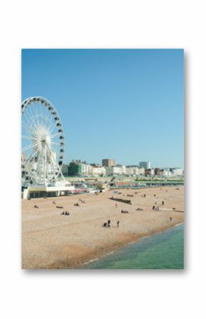 sunny day on brighton beach, uk