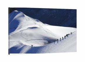 Randonneurs dans le massif du mont blanc