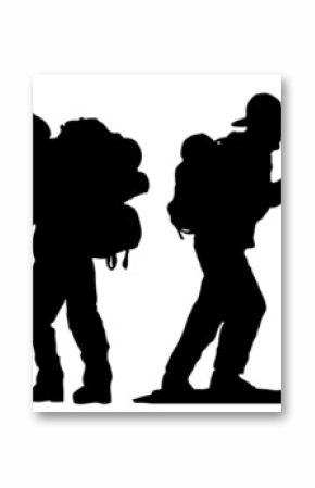 hiker silhouettes