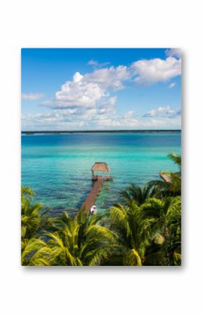 Bacalar Lake at caribbean. Quintana Roo Mexico, Riviera Maya