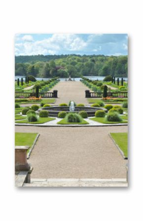 Formal Italianate gardens at Trentham, Staffordshire, UK.