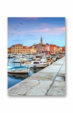 Beautiful dawn with Rovinj old town,Istria region,Croatia,Europe
