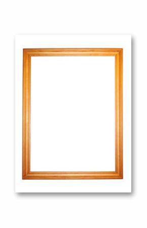 Wooden frame isolated on white