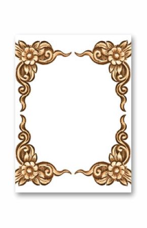 flower carved frame