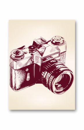 vintage old photo camera vector llustration