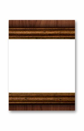 Old antique frame on a wood background