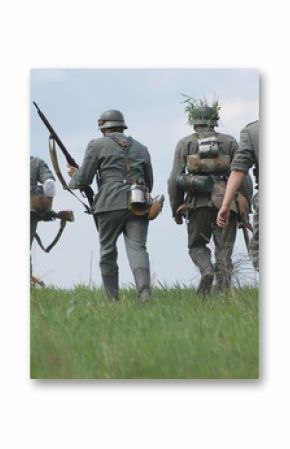 German soldiers. WW2 re-enacting