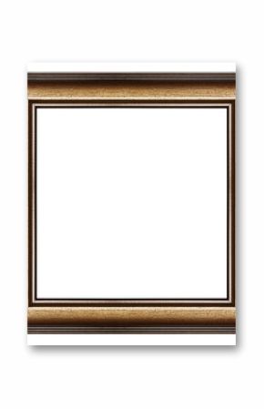 Old wooden frame with clipping path