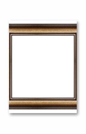 Old wooden frame with clipping path