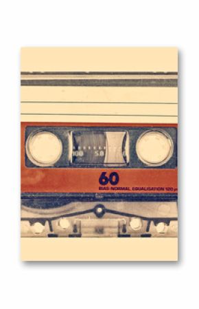Retro styled image of an old compact cassette