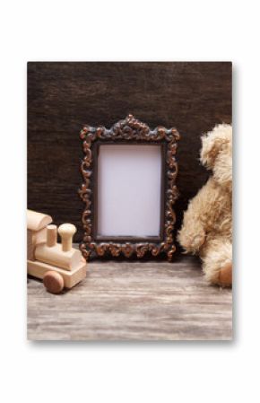 Vintage toys woth frame for photo