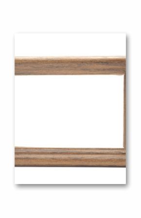 Wooden photo frame on a white background