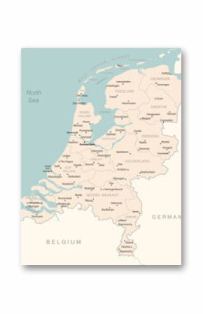 Netherlands - detailed map with administrative divisions country.