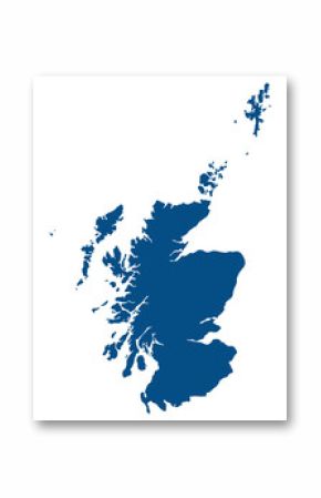 Scotland map. Map of Scotland in blue color