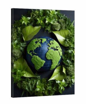 Golden Highlighted Continents on Earth with Dark Background Generative AI image