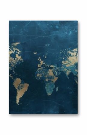 A simple, clean world map with continents depicted in a minimalist style, perfect for travel agencies and global travel businesses. Generative AI