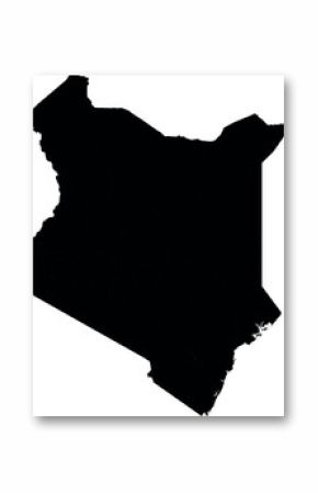 Vector silhouette map of kenya
