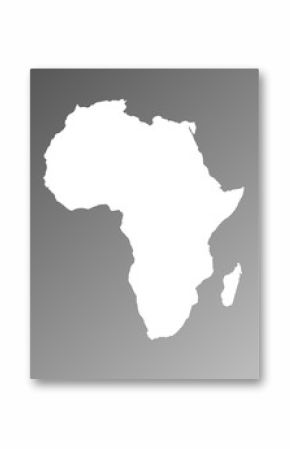 map of africa on gray background