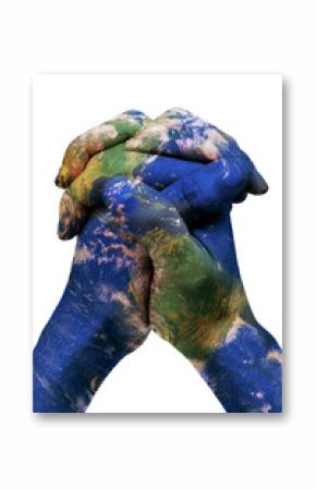 the world in your hands (Earth map furnished by NASA)