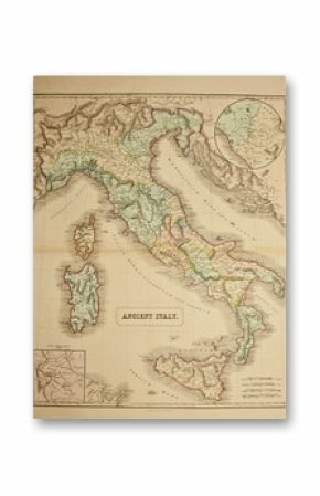 Italy. Ancient map of the world . Published by George Philip and son at London 1857 and  are not subject to copyright.