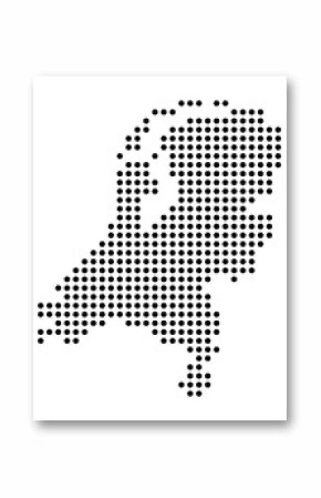 Map of Netherlands from dots