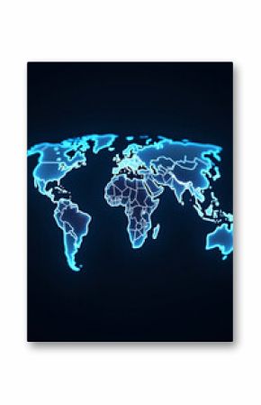 blue world map