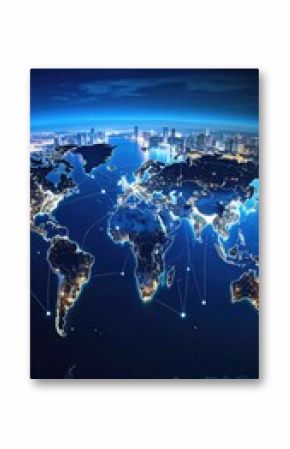 Global network map at night (3)
