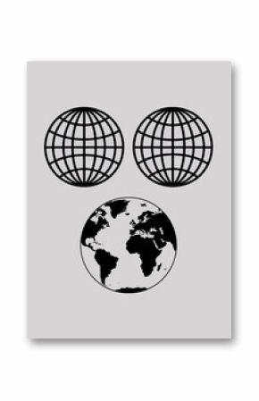 world map and globe
