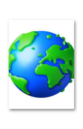 earth globe on white background