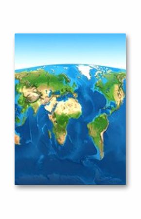 A detailed 3D world map