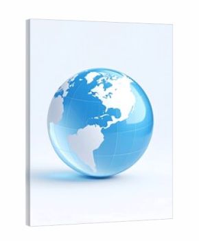 Globe Illustration on Light Background