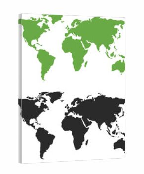 Minimalist World Map Set for Global Concepts