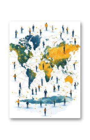 a world map showing the interconnectedness of people and cultures
