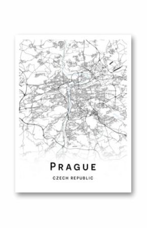 City map of the Prague Czech Repubic - concept art.