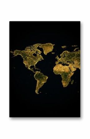 Global economic footprint illuminating world map based on GDP power
