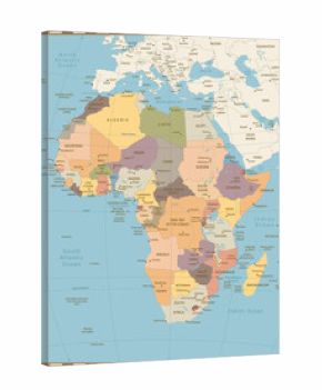 Africa old vintage political map