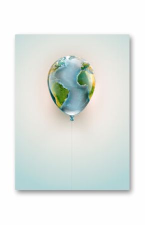 Balloon with a world map