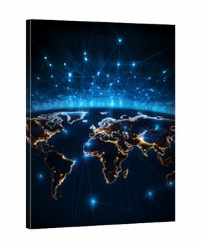 World map graphic poster web page PPT background