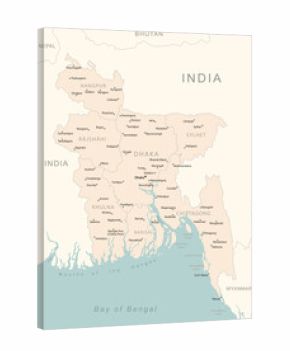 Bangladesh - detailed map with administrative divisions country.