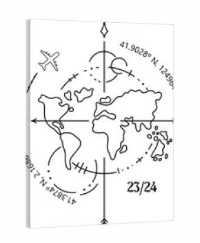 ilustración mapa mundi viajar por el mundo