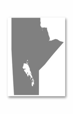 Outline of the map of  Canada, Manitoba