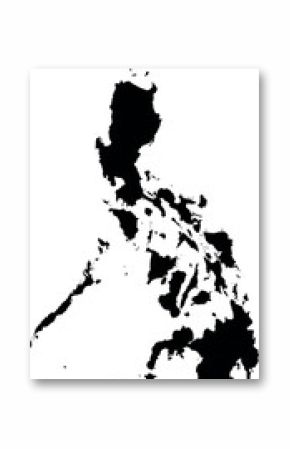 Vector silhouette map of philippines