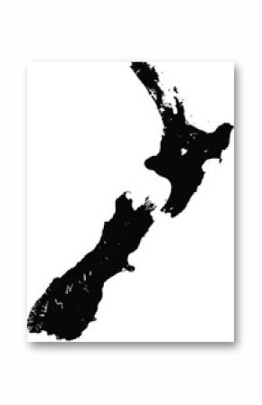 BLACK NEW ZEALAND MAP