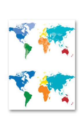 Color Continent and Country map